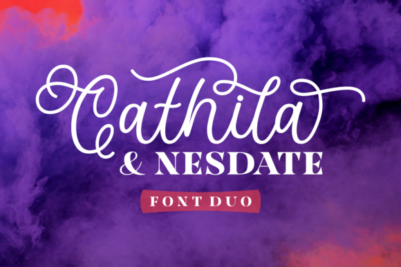 Cathila Nesdate Font Duo for Handmade Labels & Printables