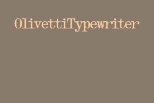 Olivetti Typewriter: A Serif with Soul