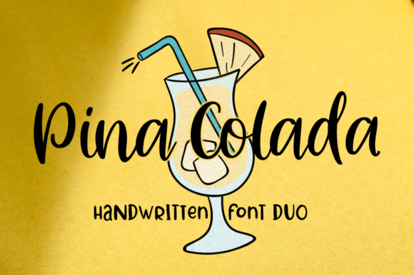 Pina Colada Font: Sweet, Handwritten Charm for Your Handmade Goods