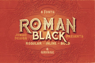 Roman Black Family: A Vintage Serif Font for Bold Brand Moments